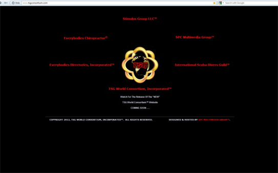 Splash Page Example :: TSG World Consortium :: 800 x 375 Splash Page Example :: TSG World Consortium :: 800 x 375